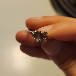 Mystic fire topaz black hills gold ring